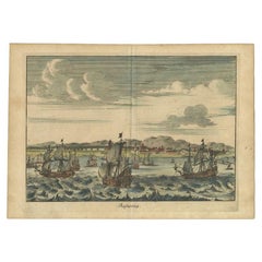 Impression ancienne de Batavia « Jakarta » dans les Indes orientales néerlandaises en Asie, 1705