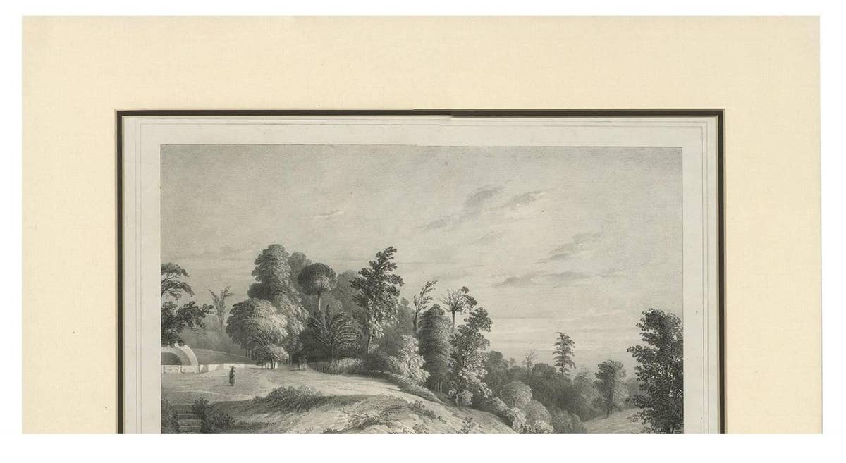 Antique Print of Batoe-Medjah 'Ambon, Indonesia' by C.W.M Van de Velde