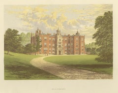 Antique Print of Beaudesert by Morris, circa 1880