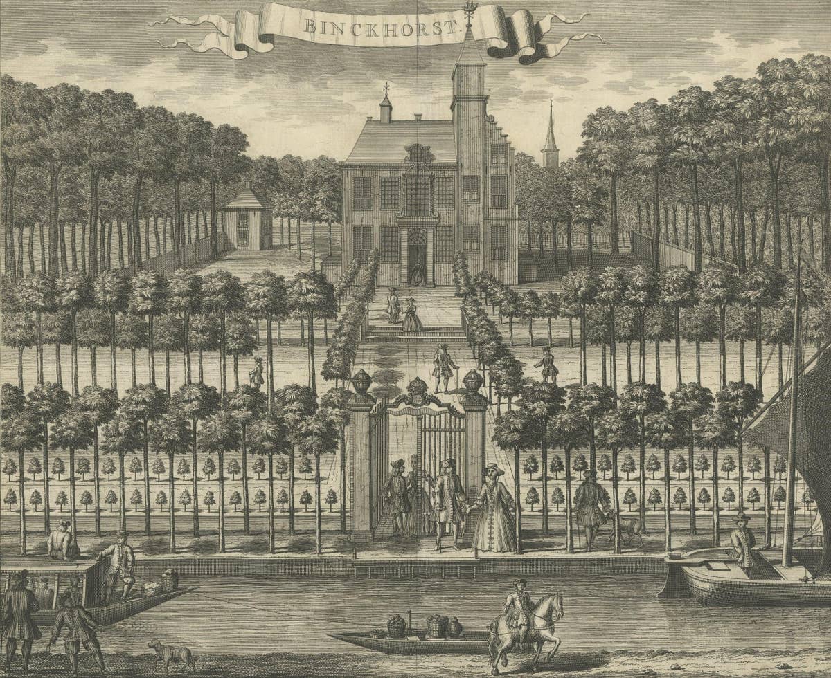 Antique Print of Binckhorst Castle, The Hague