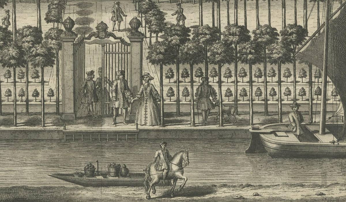 Antique Print of Binckhorst Castle, The Hague