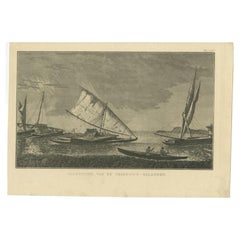 Antique Print of Boats of the Friendly Islands or Tonga, by Cook, c.1801