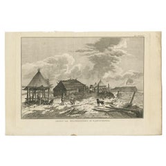 Antique Print of Bolcheretskoi in Kamchatka, Russia, 1803