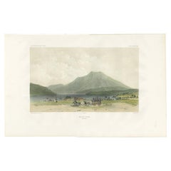 Impression ancienne de Bridgewater « Tasmania » en Australie par D'urville, « vers 1850 »