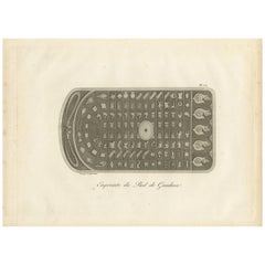 Antique Print of Buddha's Footprint by Symes (1800)