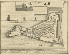 Antique Print of Cananore 'India' by Valentijn '1726'