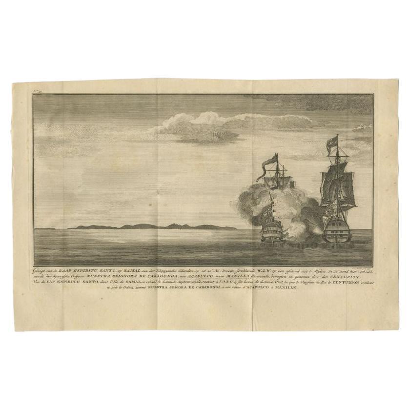 Antique Print of Cape Espiritu Santo, Samar Island, 1749 For Sale