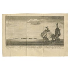 Impression ancienne du Cap Espiritu Santo, île de Samar, 1749