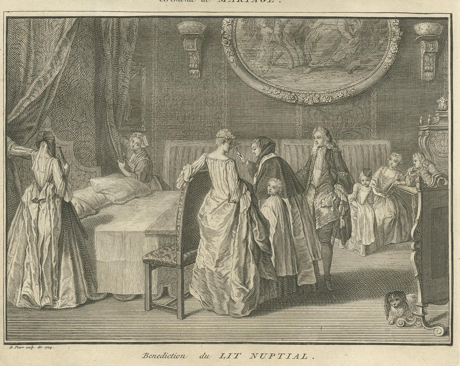 Stampa antica di cerimonie cattoliche 