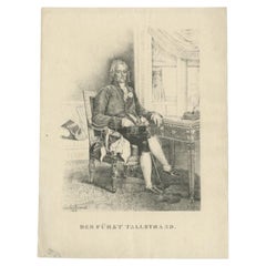 Antique Print of Charles-Maurice De Talleyrand-périgord, circa 1880