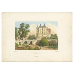 Antique Print of Château de Pau by Bassy, 'c.1890'