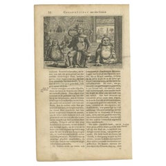 Stampa antica di divinità cinesi, 1665