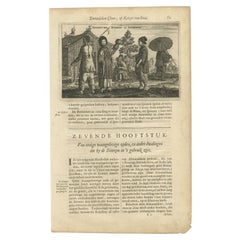Stampa antica di contadini cinesi di Nieuhof (1665)