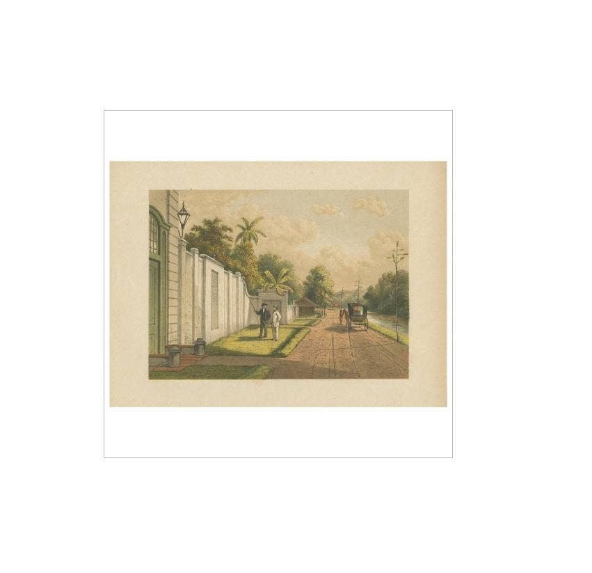 Antique Print of Chinese Graves in Batavia by M.T.H. Perelaer, 1888