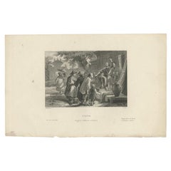 Antique Print of Chinese Jugglers and Doctors by De Lurcy, circa 1844