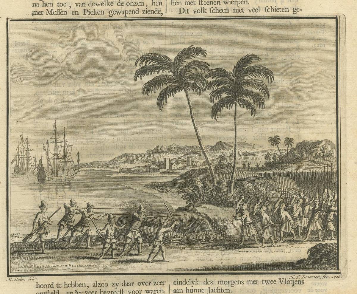 Antique Print of Chinese Natives by Valentijn, 1726