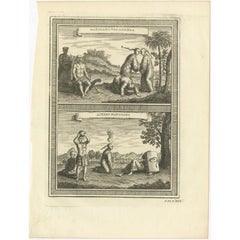 Stampa antica di Vagabondi cinesi, 1748