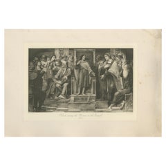 Antique Print of 'Christ among the Doctors in the Temple' after Luini 'c.1890'