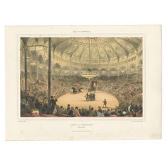 Antique Print of Circus on the Champs-élysées by Bry, 1856