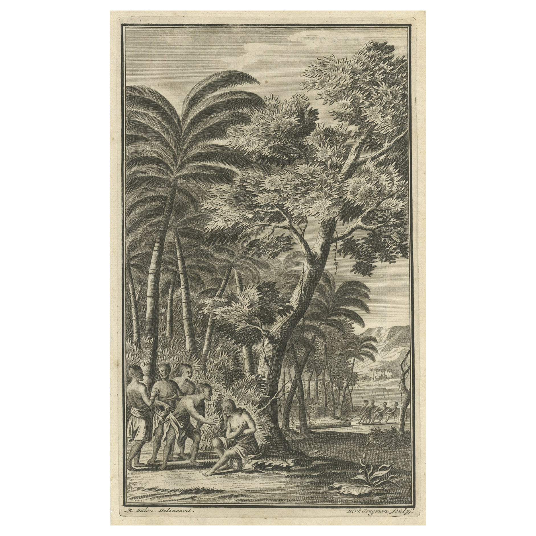 Antiker Druck des Commander de Graauw von Valentijn, 1726