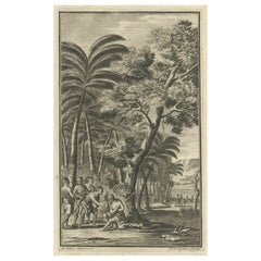 Antiker Druck des Commander de Graauw von Valentijn, 1726