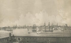 Antique Print of Copenhagen by Jessen '1854'