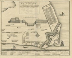 Antique Print of Cranganore Fort, India by Valentijn, 1726