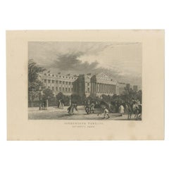 Antique Print of Cumberland Terrace in Regent's Parc, circa 1840