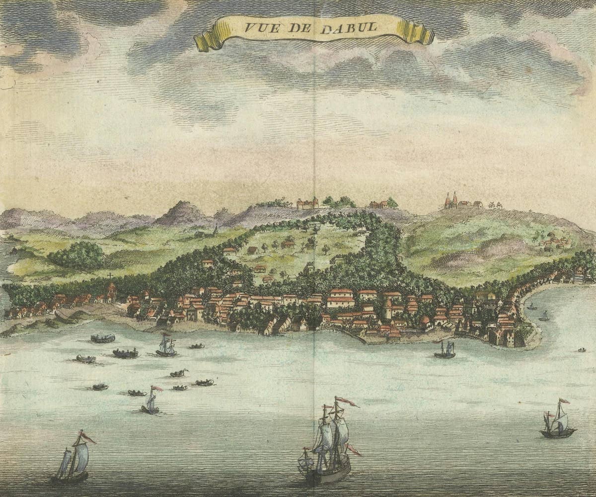 Antique Print of Dabul 'now Dabhol' India, 1766