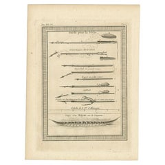 Antique Print of Darts for Fishing and Kayak, 1768