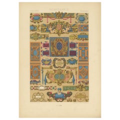 Antique Print of Decorative Art in the Renaissance Period, 1869
