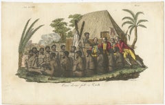 Divine Honors Bestowed Upon Captain Cook: A Ceremonial Encounter, circa 1820