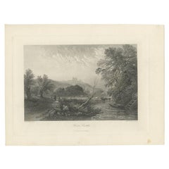 Antique Print of Dover Castle by Willmore, circa 1875