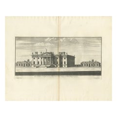 Stampa antica di Duncombe Park di Campbell, 1725