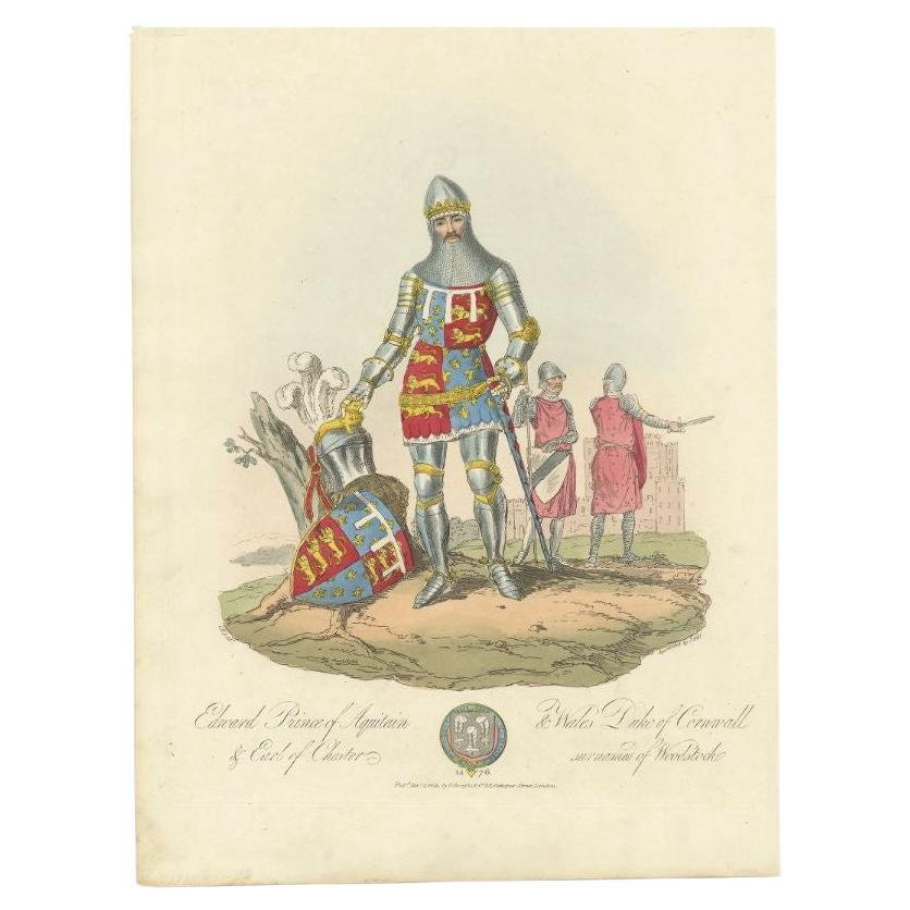 Antique Print of Edward, Prince of Wales, by Hill, 1811 For Sale