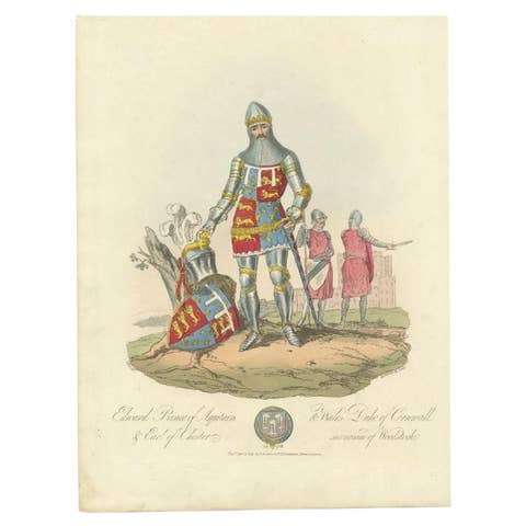 Antique Print of Edward, Prince of Wales, by Hill, 1811