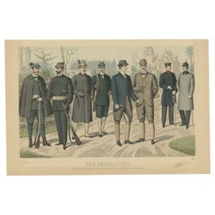 Antiker Modedruck im August 1897 von Klemm & Weiss, um 1900