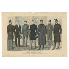 Impression ancienne de la mode en février 1883 par Klemm & Weiss (vers 1900)