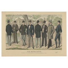 Antiker Modedruck aus dem Mai 1891 von Klemm & Weiss, um 1900