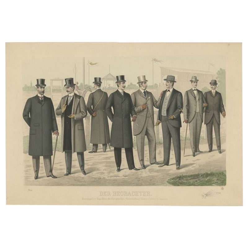 Antiker Druck von Mode im Mai 1898 von Klemm & Weiss, um 1900