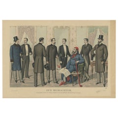 Antiker Modedruck aus dem November 1889 von Klemm & Weiss, um 1900