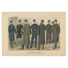 Antiker Modedruck aus dem September 1882 von Klemm & Weiss, um 1900