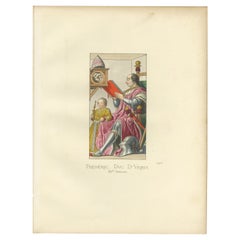 Grabado antiguo de Federico da Montefeltro de Italia, 1860