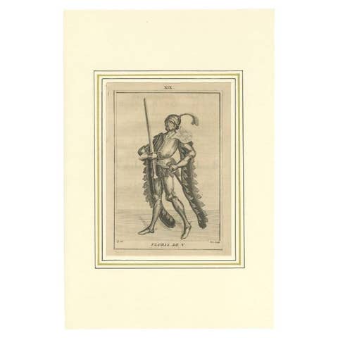 Antique Print of Floris V, Count of Holland, 1745