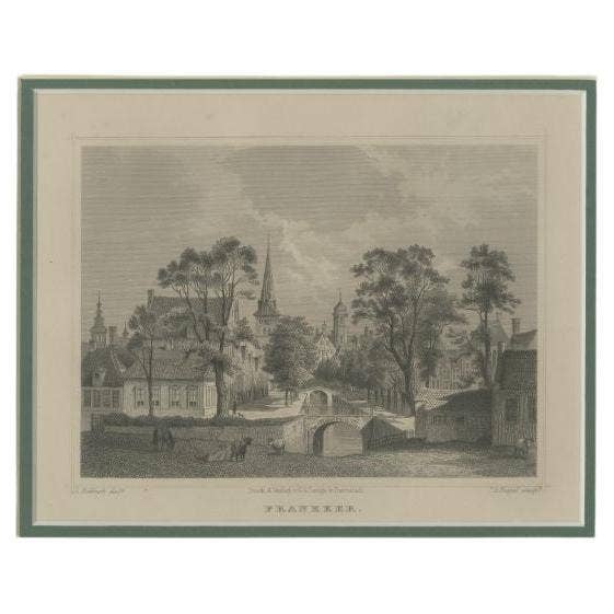 Antique Print of Franeker, Friesland, The Netherlands, 'c.1860'