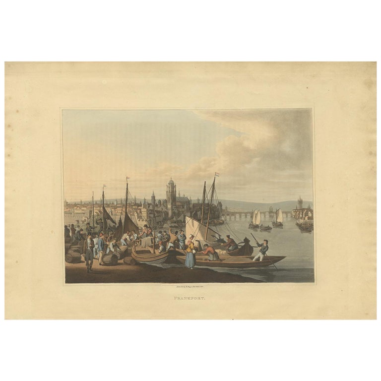 Antique Print of Frankfurt by Bowyer, '1816' For Sale at 1stDibs