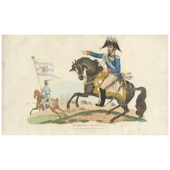 Antique Print of Frederick William III of Prussia by Evans '1815'