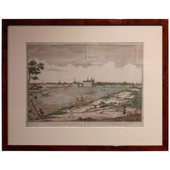 Impression ancienne du château de Frederiksborg par Probst, datant d'environ 1760