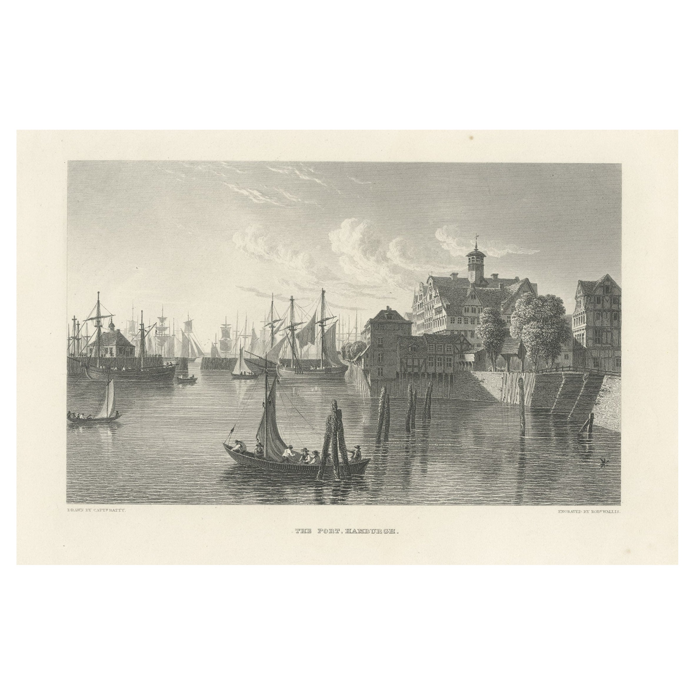 Impression ancienne du château de Frederiksborg au Danemark, vers 1880