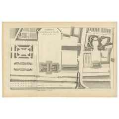 Antique Print of French Garden Design by Le Rouge, 1776